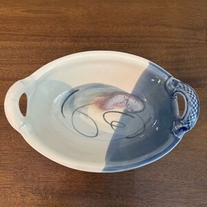 Vintage Jerry Pollari Ceramic 10” X 7” Bowl Pottery